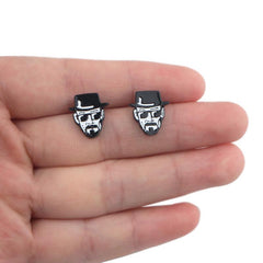 Man With Hat Earrings Studs for Party Halloween Christmas