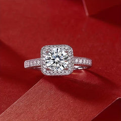 Moissanite Wedding Band Silvery For Women Banquet Party Occasion
