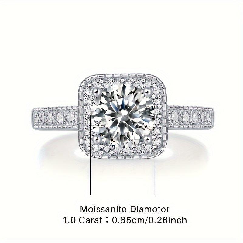 Moissanite Wedding Band Silvery For Women Banquet Party Occasion