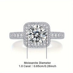 Moissanite Wedding Band Silvery For Women Banquet Party Occasion