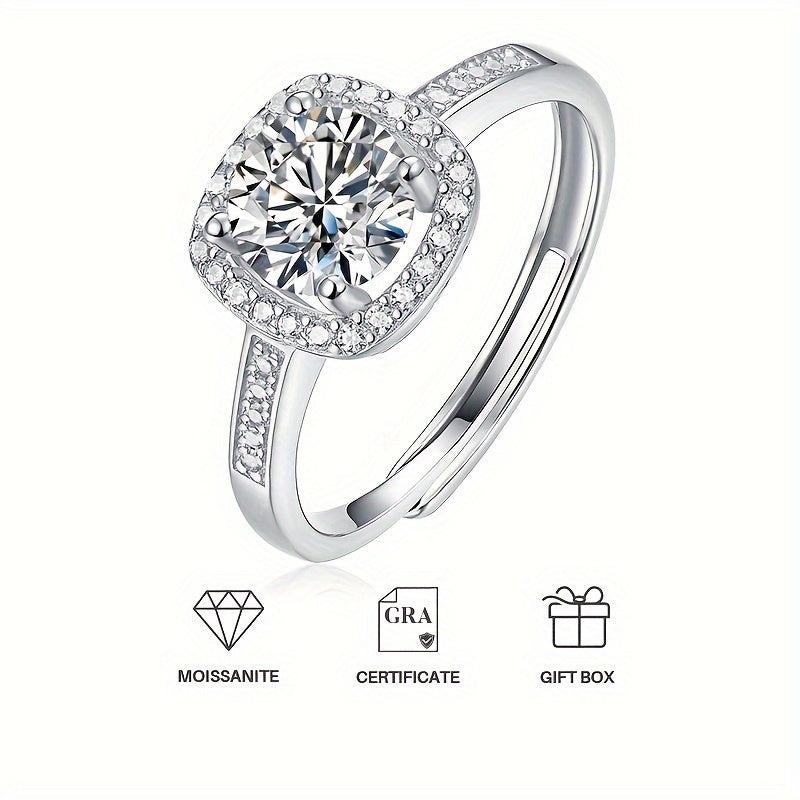 Moissanite Wedding Band Silvery For Women Banquet Party Occasion