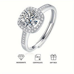 Moissanite Wedding Band Silvery For Women Banquet Party Occasion