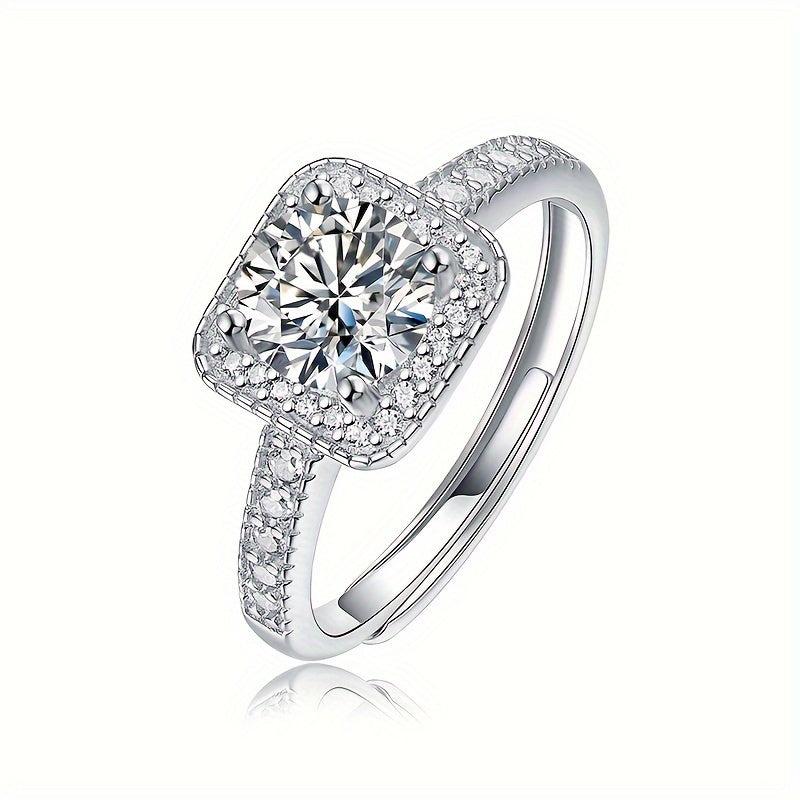 Moissanite Wedding Band Silvery For Women Banquet Party Occasion