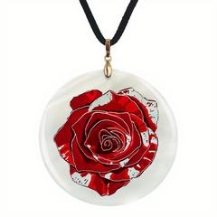 Retro Rose Pendant Necklace Adjustable Chain Halloween Christmas Gift