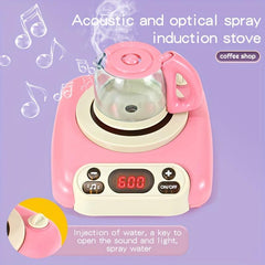 52pcs Kids Play House Coffee Toy Set Induction Cooker Afternoon Tea Girls Gift