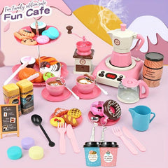 52pcs Kids Play House Coffee Toy Set Induction Cooker Afternoon Tea Girls Gift