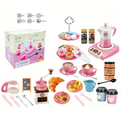 52pcs Kids Play House Coffee Toy Set Induction Cooker Afternoon Tea Girls Gift