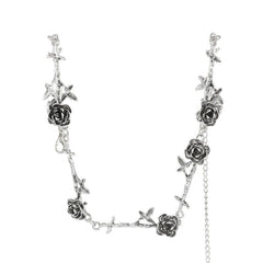 Halloween Camellia Rose Necklace Choker Clavicle Chain