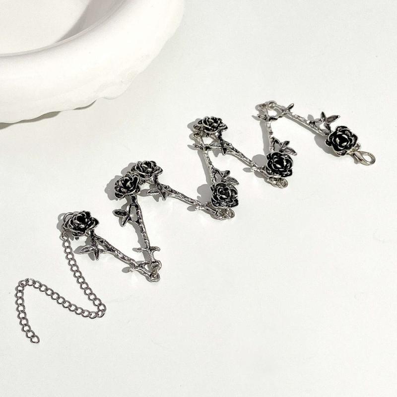 Halloween Camellia Rose Necklace Choker Clavicle Chain