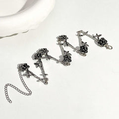 Halloween Camellia Rose Necklace Choker Clavicle Chain