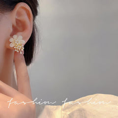 Fairy Flower Pistil Pearl Earrings Female Sweet Unique Earrings