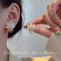 Fairy Flower Pistil Pearl Earrings Female Sweet Unique Earrings