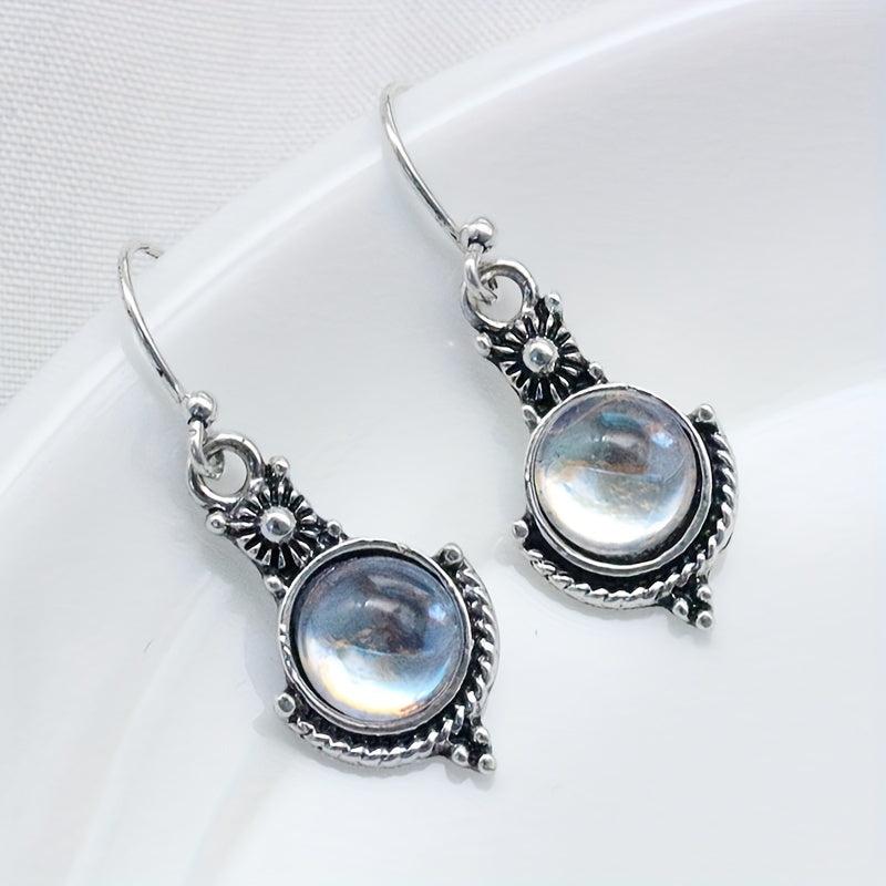 Vintage Opal Drop Dangle Earrings Wedding Party Jewelry Gift