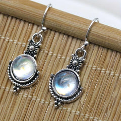 Vintage Opal Drop Dangle Earrings Wedding Party Jewelry Gift