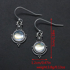 Vintage Opal Drop Dangle Earrings Wedding Party Jewelry Gift