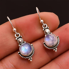 Vintage Opal Drop Dangle Earrings Wedding Party Jewelry Gift