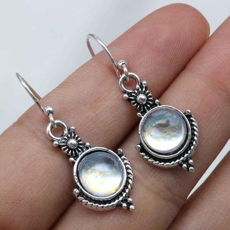 Vintage Opal Drop Dangle Earrings Wedding Party Jewelry Gift