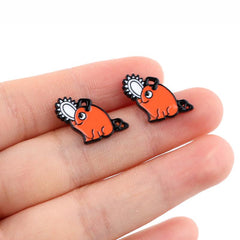 Cartoon Stud Earrings Woman Girls Kids Party Jewelry Anime Gift