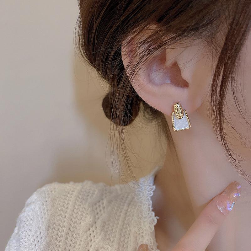 Geometric Square Earrings Women Girls
