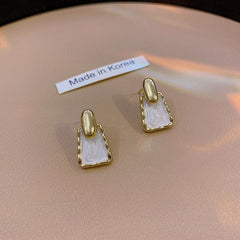 Geometric Square Earrings Women Girls
