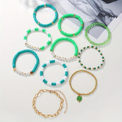 10pcs Hand String Bohemian Bangle Set