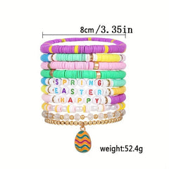 10pcs Hand String Bohemian Bangle Set