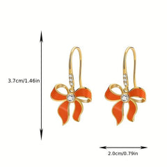 Bowknot Earrings Copper Plated Jewelry Gift