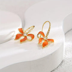 Bowknot Earrings Copper Plated Jewelry Gift