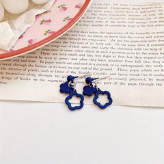 Klein Flower Dangle Earrings Hollow Jewelry Gift