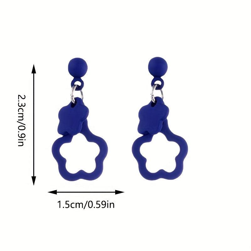 Klein Flower Dangle Earrings Hollow Jewelry Gift