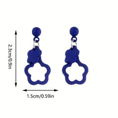 Klein Flower Dangle Earrings Hollow Jewelry Gift