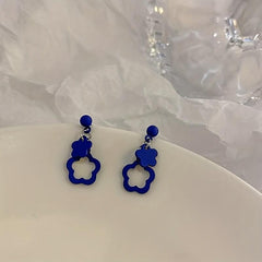 Klein Flower Dangle Earrings Hollow Jewelry Gift