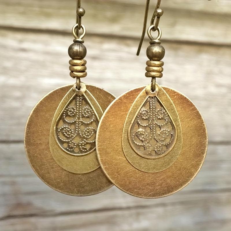 Bronze Layer Pendant Earrings Girls Jewelry Halloween Christmas Gift