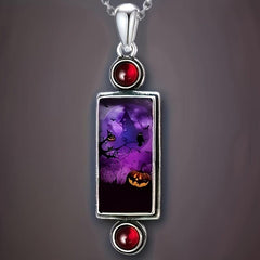 Gothic Scary Pumpkin Pendant Necklace Party Jewelry