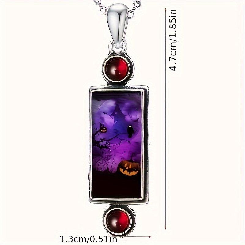 Gothic Scary Pumpkin Pendant Necklace Party Jewelry