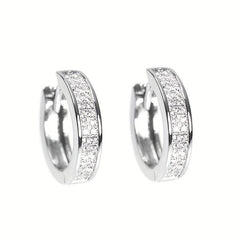 Hip Hop Stud Earrings with Diamond Zircon Encrusting