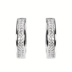 Hip Hop Stud Earrings with Diamond Zircon Encrusting