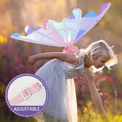 Glitter Wings Fairy LED Flapping Costume Angel Wings Halloween Cosplay