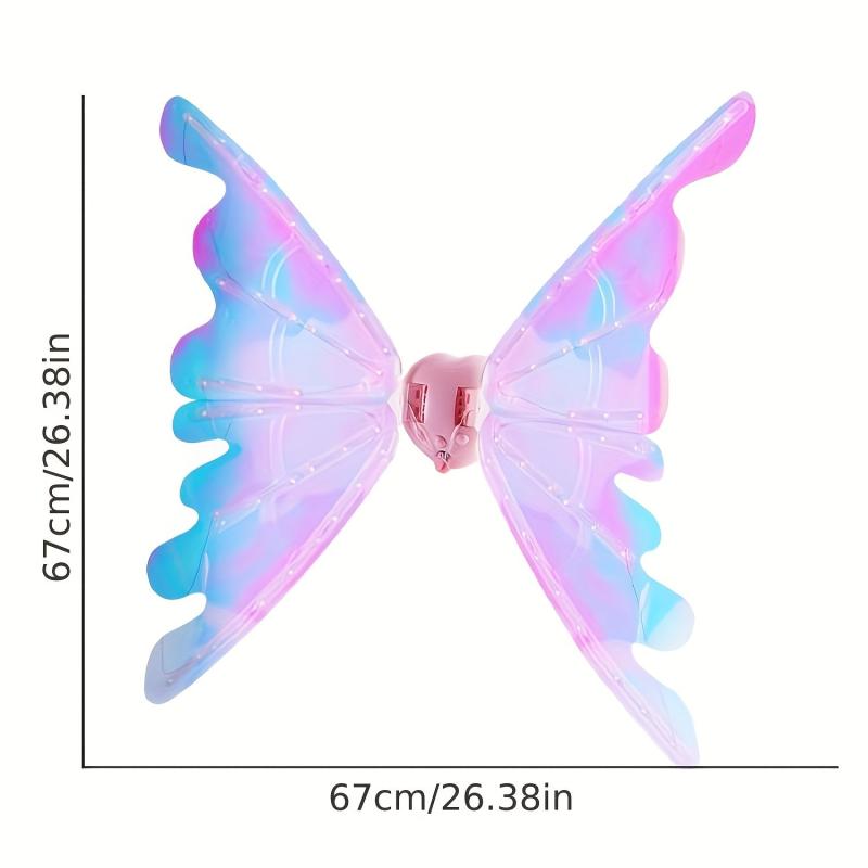 Glitter Wings Fairy LED Flapping Costume Angel Wings Halloween Cosplay