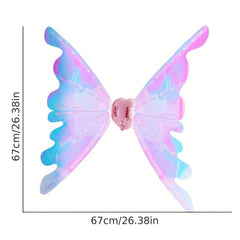 Glitter Wings Fairy LED Flapping Costume Angel Wings Halloween Cosplay
