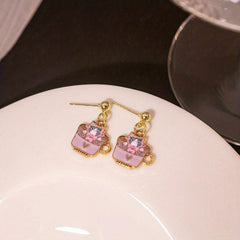 Teacup Cat Earrings Gift for Women