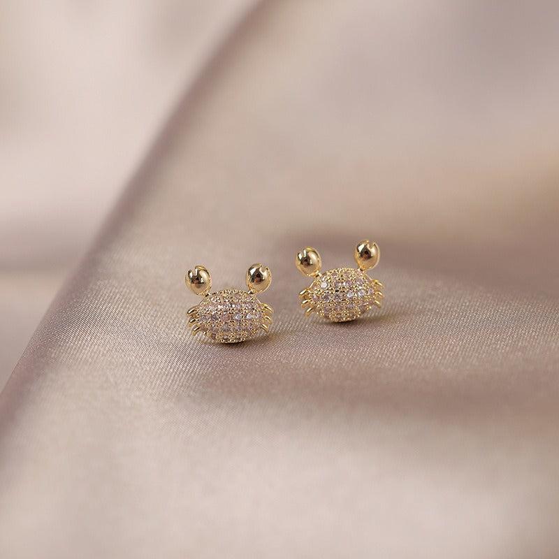 Sweet Crab Earrings Animal Jewelry Girls Lovely Earrings