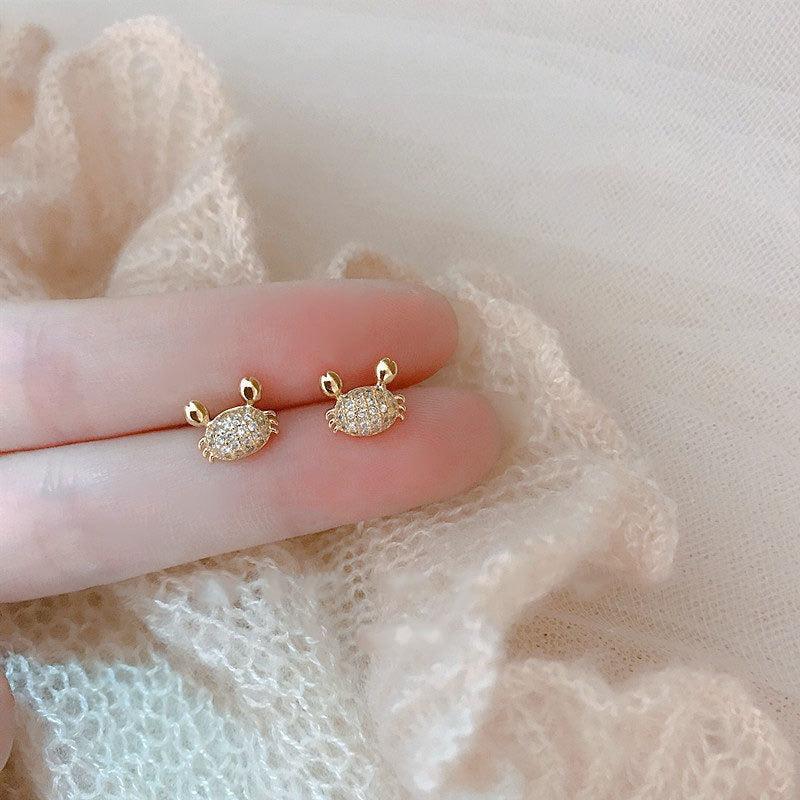 Sweet Crab Earrings Animal Jewelry Girls Lovely Earrings