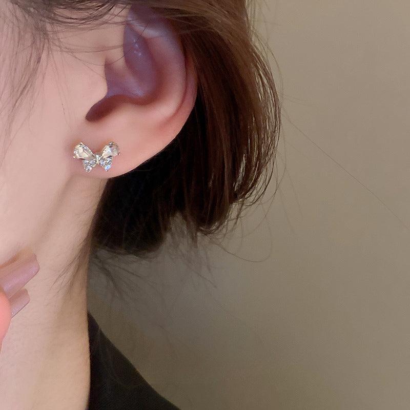 Butterfly Love Heart Earrings Set Versatile Sense Earrings