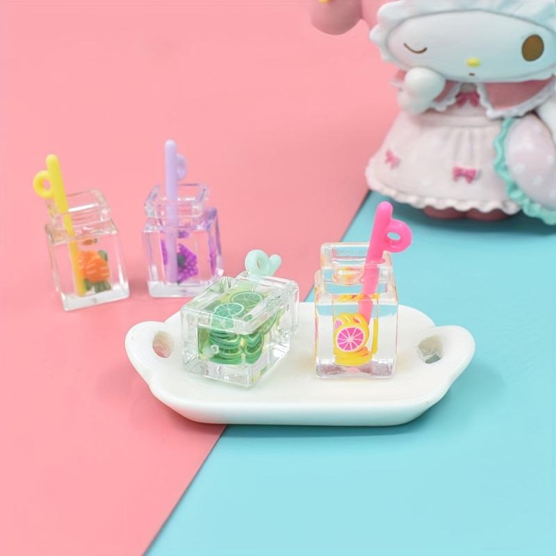 10Pcs Artificial Juice Bottle Kids Play House Toys Random