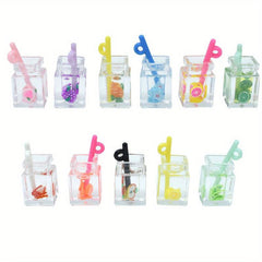 10Pcs Artificial Juice Bottle Kids Play House Toys Random