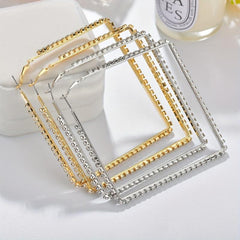 Geometric Stud Earrings Rhinestone Alloy Ear Jewelry