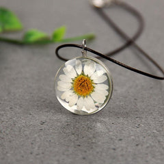 Eternal Flower Sunflower Necklace Dried Flower Specimen