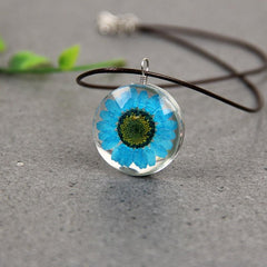 Eternal Flower Sunflower Necklace Dried Flower Specimen