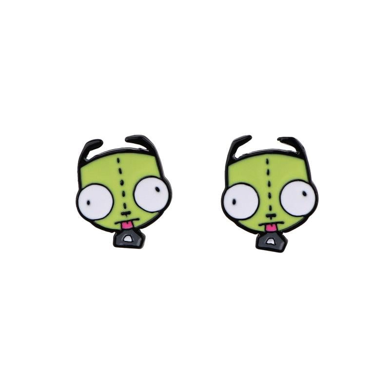 Cartoon Stud Earrings For Girls Kids Creative Anime Jewelry